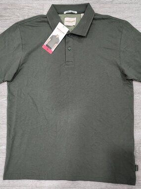 Scotch Soda Short Sleeve Polo Shirt Men's M Olive Green Preppy Casual Golf